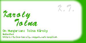 karoly tolna business card