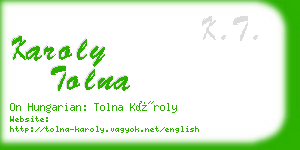 karoly tolna business card